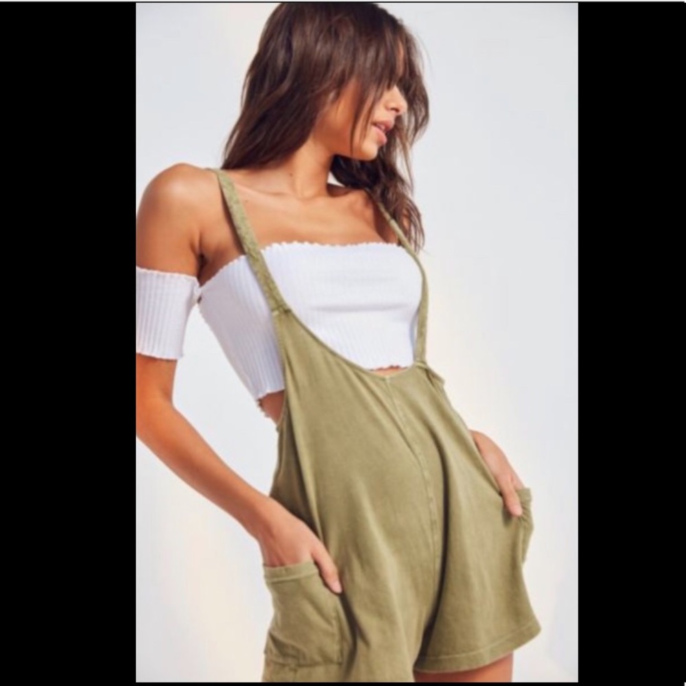 Out From Under Own It Asymmetrical Overall Romper